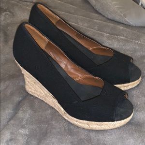 Sonoma Black Espadrille Wedges